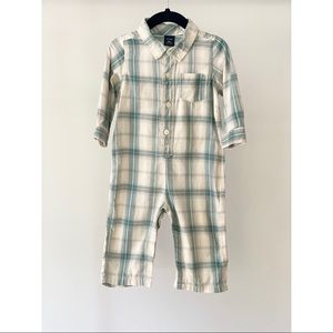 babyGAP Plaid Button Up Romper